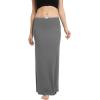 imageUrban CoCo Womens Elastic Waist Long Maxi Skirt Flowy Summer Beach Skirt for VacationDark Grey