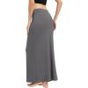 imageUrban CoCo Womens Elastic Waist Long Maxi Skirt Flowy Summer Beach Skirt for VacationDark Grey