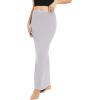 imageUrban CoCo Womens Elastic Waist Long Maxi Skirt Flowy Summer Beach Skirt for VacationLight Grey
