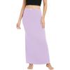 imageUrban CoCo Womens Elastic Waist Long Maxi Skirt Flowy Summer Beach Skirt for VacationLight Purple