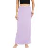 imageUrban CoCo Womens Elastic Waist Long Maxi Skirt Flowy Summer Beach Skirt for VacationLight Purple