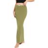 imageUrban CoCo Womens Elastic Waist Long Maxi Skirt Flowy Summer Beach Skirt for VacationOlive Green