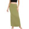 imageUrban CoCo Womens Elastic Waist Long Maxi Skirt Flowy Summer Beach Skirt for VacationOlive Green