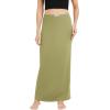 imageUrban CoCo Womens Elastic Waist Long Maxi Skirt Flowy Summer Beach Skirt for VacationOlive Green