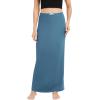 imageUrban CoCo Womens Elastic Waist Long Maxi Skirt Flowy Summer Beach Skirt for VacationSteel Blue