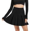 imageUrban CoCo Womens Pleated Mini Skirt Casual High Waisted Tennis Skirts with ShortsBlack