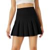 imageUrban CoCo Womens Pleated Mini Skirt Casual High Waisted Tennis Skirts with ShortsBlack