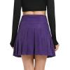imageUrban CoCo Womens Pleated Mini Skirt Casual High Waisted Tennis Skirts with ShortsPurple