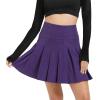 imageUrban CoCo Womens Pleated Mini Skirt Casual High Waisted Tennis Skirts with ShortsPurple