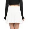 imageUrban CoCo Womens Pleated Mini Skirt Casual High Waisted Tennis Skirts with ShortsWhite