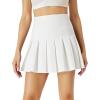 imageUrban CoCo Womens Pleated Mini Skirt Casual High Waisted Tennis Skirts with ShortsWhite