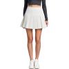 imageUrban CoCo Womens Pleated Mini Skirt Casual High Waisted Tennis Skirts with ShortsWhite
