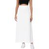 imageUrban CoCo Elastic Waist ALine Long Maxi Skirt Below Knee for WomenWhite