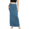 imageUrban CoCo Womens Elastic Waist Long Maxi Skirt Flowy Summer Beach Skirt for VacationSteel Blue