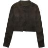 imageUrban CoCo Womens Crew Neck Cropped Cardigan Sweaters Long Sleeve Open Front Button Down Shrug Sweater JacketsBlack Coffee