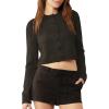 imageUrban CoCo Womens Crew Neck Cropped Cardigan Sweaters Long Sleeve Open Front Button Down Shrug Sweater JacketsBlack Coffee