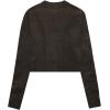 imageUrban CoCo Womens Crew Neck Cropped Cardigan Sweaters Long Sleeve Open Front Button Down Shrug Sweater JacketsBlack Coffee