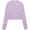 imageUrban CoCo Womens Crew Neck Cropped Cardigan Sweaters Long Sleeve Open Front Button Down Shrug Sweater JacketsLight Purple