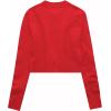 imageUrban CoCo Womens Crew Neck Cropped Cardigan Sweaters Long Sleeve Open Front Button Down Shrug Sweater JacketsRed