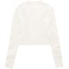 imageUrban CoCo Womens Crew Neck Cropped Cardigan Sweaters Long Sleeve Open Front Button Down Shrug Sweater JacketsWhite