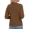 imageUrban CoCo Womens Long Sleeve V Neck Pullover Polo Sweater Tops Cable Knit Sweaters Winter Trendy OutfitsChocolate