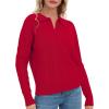imageUrban CoCo Womens Long Sleeve V Neck Pullover Polo Sweater Tops Cable Knit Sweaters Winter Trendy OutfitsRed