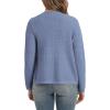 imageUrban CoCo Womens Open Front Cropped Cardigan Sweaters for Women Trendy Crewneck Button Down Knit Sweater JacketGreyish Blue