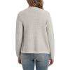 imageUrban CoCo Womens Open Front Cropped Cardigan Sweaters for Women Trendy Crewneck Button Down Knit Sweater JacketLight Gray