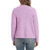 imageUrban CoCo Womens Open Front Cropped Cardigan Sweaters for Women Trendy Crewneck Button Down Knit Sweater JacketLight Purple