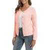 imageUrban CoCo Womens Open Front Cropped Cardigan Sweaters for Women Trendy Crewneck Button Down Knit Sweater JacketPink
