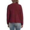 imageUrban CoCo Womens Open Front Cropped Cardigan Sweaters for Women Trendy Crewneck Button Down Knit Sweater JacketWine Red