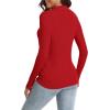 imageUrban CoCo Womens Long Sleeve Button Up Sweater Polo Shirt Collared Knit Cardigan SweatersRed