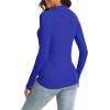 imageUrban CoCo Womens Long Sleeve Button Up Sweater Polo Shirt Collared Knit Cardigan SweatersRoyal Blue