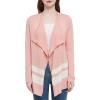 image:imageUrban CoCo Womens Lightweight Long Sleeve Irregular Open Front Cardigan Striped Knit Sweaters