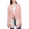 image:imageUrban CoCo Womens Lightweight Long Sleeve Irregular Open Front Cardigan Striped Knit Sweaters