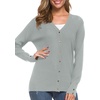 image:imageUrban CoCo Womens Long Sleeve Soft Metallic Button Down V Neck Knit Sweater Cardigan