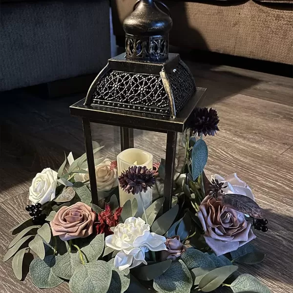 DECORKEY Lanterns Decorative IndoorampampOutdoor 144 Large Black Square Hanging Lanterns Vintage Metal Candle Holder for Outdoor Patio Front Door Porch Wedding Party DecorBlacksquare