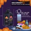 imageDECORKEY Halloween Decorations Indoor 149quot Decorative Witch ampamp Bat Candle Lantern with 82quot LED Lights8 Modes No Battery Hanging Spooky Halloween Lanterns Outdoor Home Room Door Party DecorSkull Womenmen