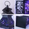 imageDECORKEY Halloween Decorations Indoor 149quot Decorative Witch ampamp Bat Candle Lantern with 82quot LED Lights8 Modes No Battery Hanging Spooky Halloween Lanterns Outdoor Home Room Door Party DecorWitch  Cat  Bat