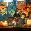 imageDECORKEY Halloween Decorations Indoor 149quot Decorative Witch ampamp Bat Candle Lantern with 82quot LED Lights8 Modes No Battery Hanging Spooky Halloween Lanterns Outdoor Home Room Door Party DecorSkull Womenmen