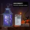 imageDECORKEY Halloween Decorations Indoor 149quot Decorative Witch ampamp Bat Candle Lantern with 82quot LED Lights8 Modes No Battery Hanging Spooky Halloween Lanterns Outdoor Home Room Door Party DecorWitch  Cat  Bat