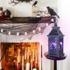 imageDECORKEY Halloween Decorations Indoor 149quot Decorative Witch ampamp Bat Candle Lantern with 82quot LED Lights8 Modes No Battery Hanging Spooky Halloween Lanterns Outdoor Home Room Door Party DecorGraves  Skeleton