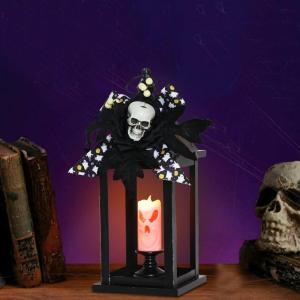 imageDECORKEY Halloween Decorations Indoor 149quot Decorative Witch ampamp Bat Candle Lantern with 82quot LED Lights8 Modes No Battery Hanging Spooky Halloween Lanterns Outdoor Home Room Door Party DecorSkull