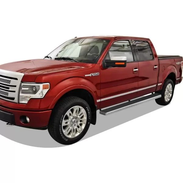 imageAPS 304 Stainless Steel Polished Silver 6 inches Running Boards Nerf Bars Side Steps Compatible with Ford F150 20092014 SuperCrew CabStainless Steel Polished