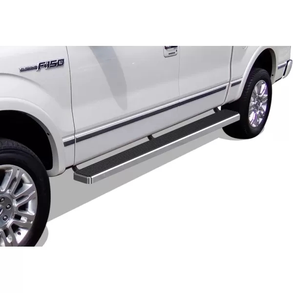 imageAPS 304 Stainless Steel Polished Silver 6 inches Running Boards Nerf Bars Side Steps Compatible with Ford F150 20092014 SuperCrew CabStainless Steel Polished