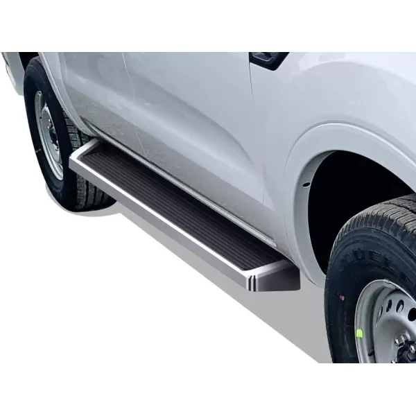 imageAPS Black Powder Coated 6 inches Running Boards Nerf Bars Side Steps Compatible with Ford Ranger 20192023 SuperCrew Cab 4DoorAluminum Silver