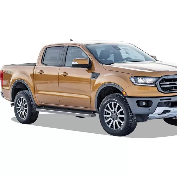 imageAPS Black Powder Coated 6 inches Running Boards Nerf Bars Side Steps Compatible with Ford Ranger 20192023 SuperCrew Cab 4DoorAluminum Silver