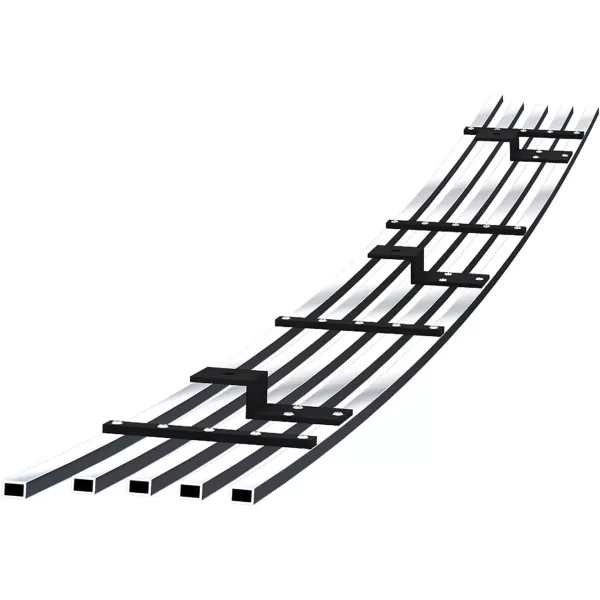 imageAPS Compatible with Ram 2500 3500 20102018 Tow Hook Show Lower Bumper Stainless Steel Chrome 8x6 Horizontal Billet Grille Grill Insert D66332AChrome
