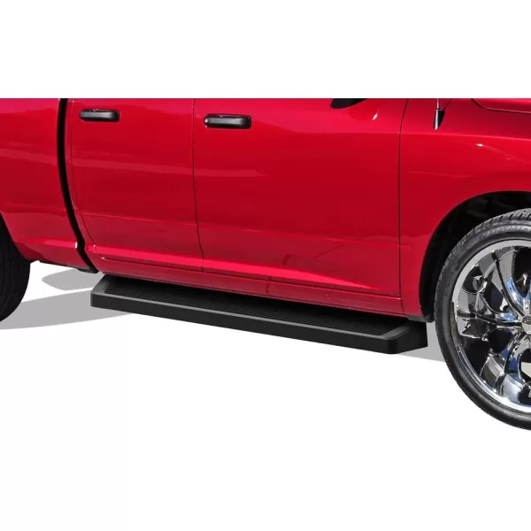 imageAPS Running Boards Nerf Bars Side Steps Step Bars Compatible with Dodge Ram 1500 20092018 Quad Cab Silver Running Board StyleAluminum Black