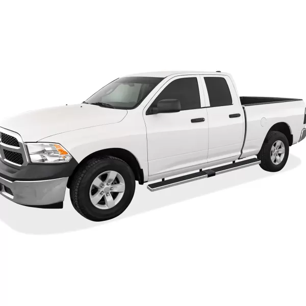 imageAPS Running Boards Nerf Bars Side Steps Step Bars Compatible with Dodge Ram 1500 20092018 Quad Cab Silver Running Board StyleAluminum Silver
